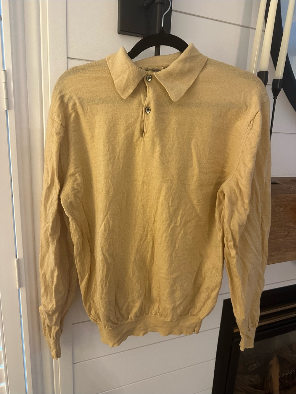 Holt Renfrew 100% WOOL Men's Crewneck Polo Sweater